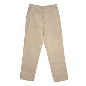 Woolrich Womens Corduroy Pants Wide Wale Beige Khaki Straight Leg 90s Preppy 14